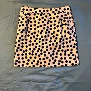 J.Crew size 0 polka dot pencil skirt
